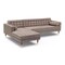 Armen Living Somerset Taupe Velvet Mid Century Modern Right Sectional Sofa LCSMSETAU - alternate 2